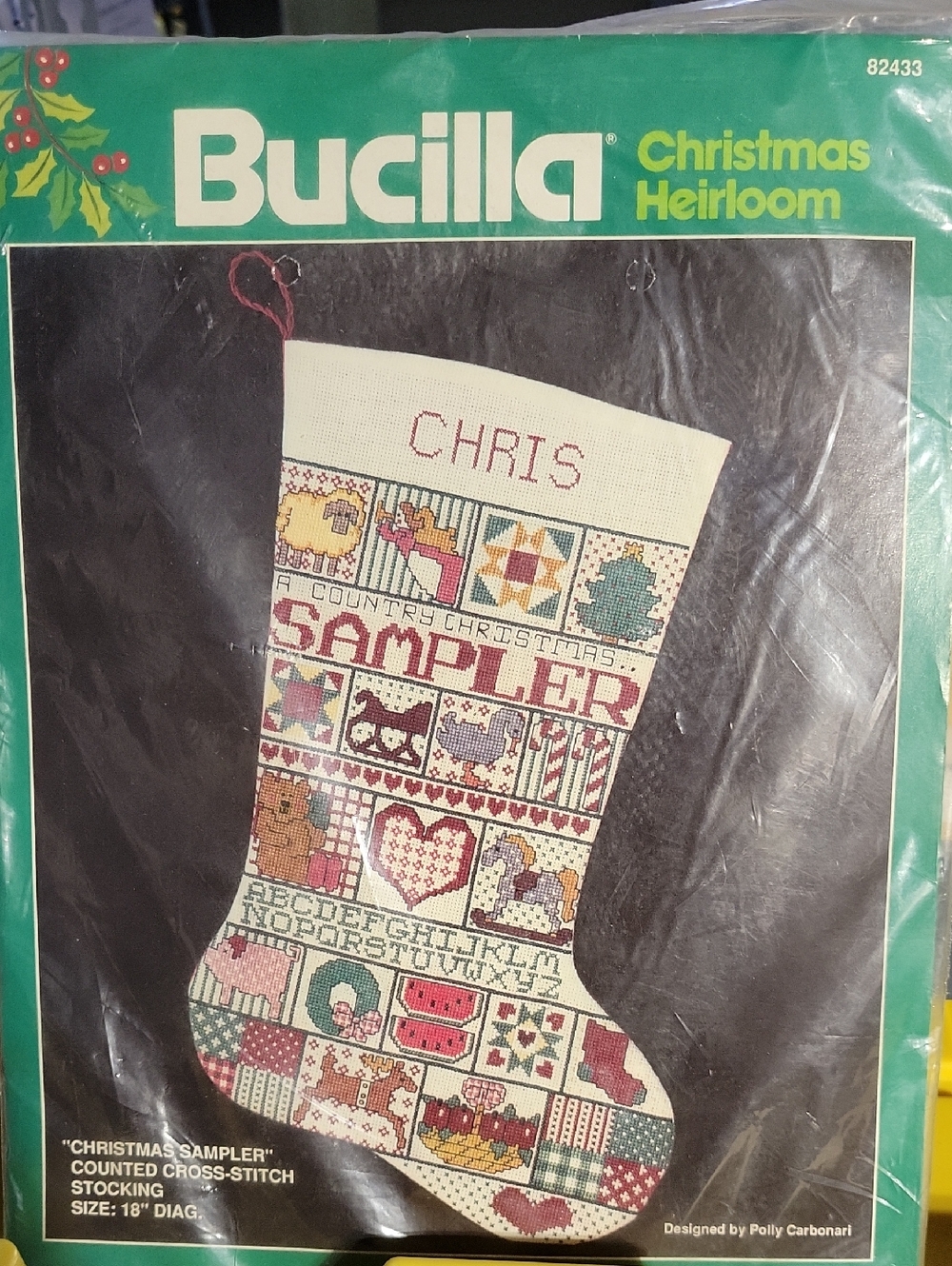 Bucilla Cream Stocking Cross Stitch Kit